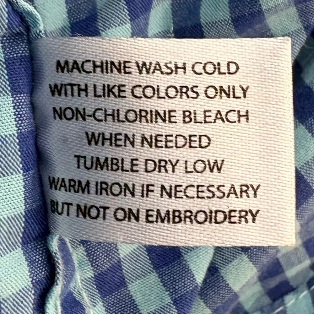 US Polo Assn Blue Checked Button Up Short Sleeve Button Up Casual Shirt Men 2XL